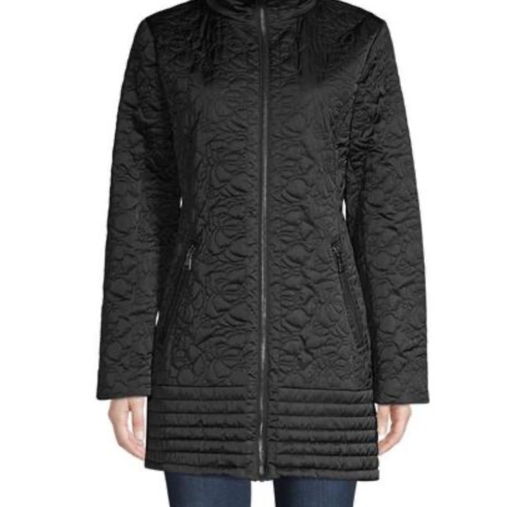 Karl Lagerfeld Camila Black Quilted Coat